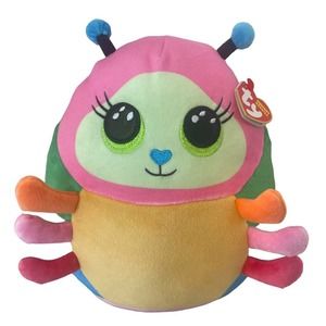 Ty Squish a Boo Nessa the multicolored caterpillar with Tags 9 1/2” X 7 1/2”